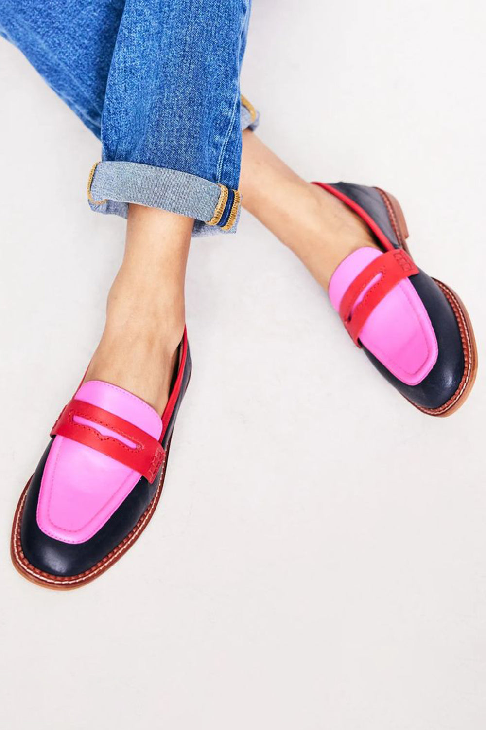 Loafers with Colorful Details