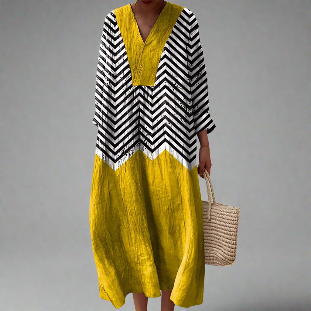 MIRELLA™|ELEGANT GEOMETRIC DRESS