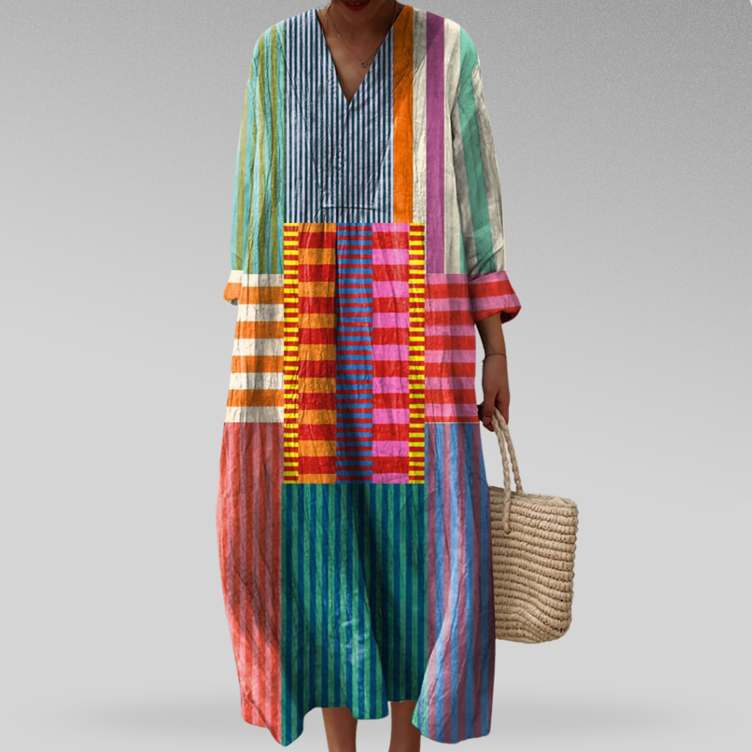 LORETA | ELEGANT GEOMETRIC DRESS