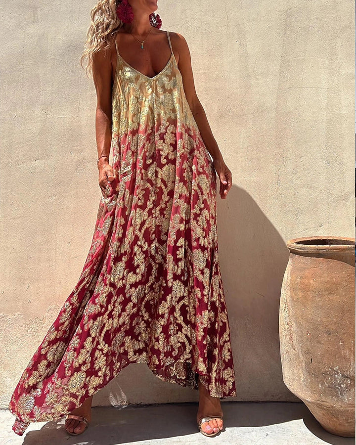 EREDES - Printed Bohemian Dress
