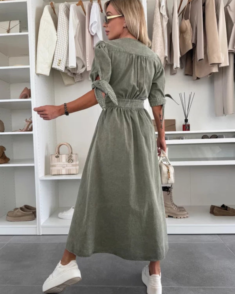 EVANIA - ELEGANT DENIM DRESS