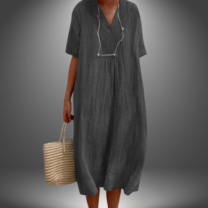 FEDERICA™ | DRESS WITH V-NECK