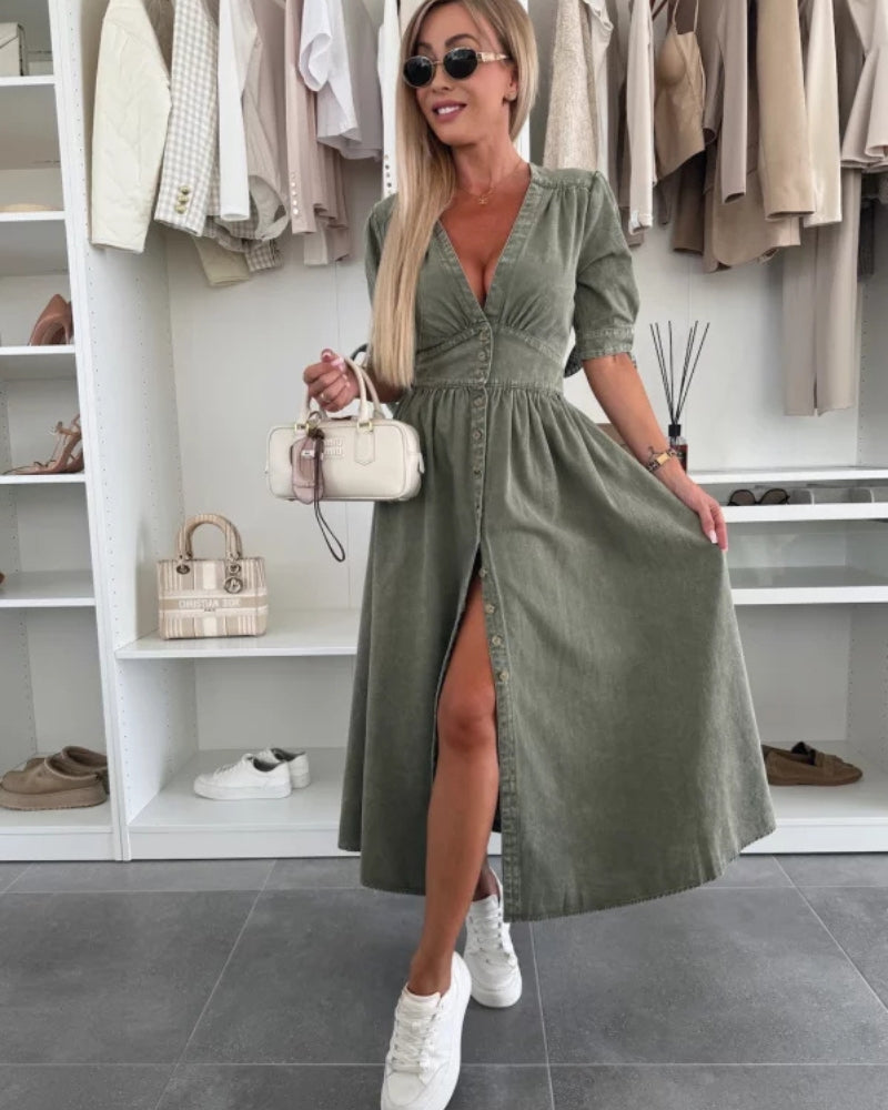 EVANIA - ELEGANT DENIM DRESS
