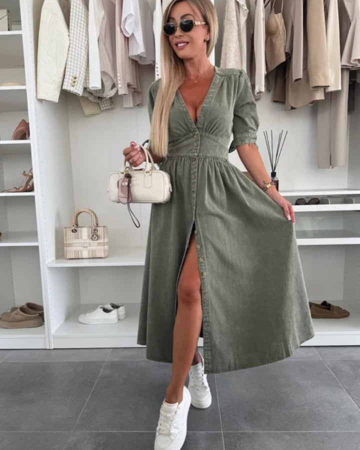 EVANIA - ELEGANT DENIM DRESS
