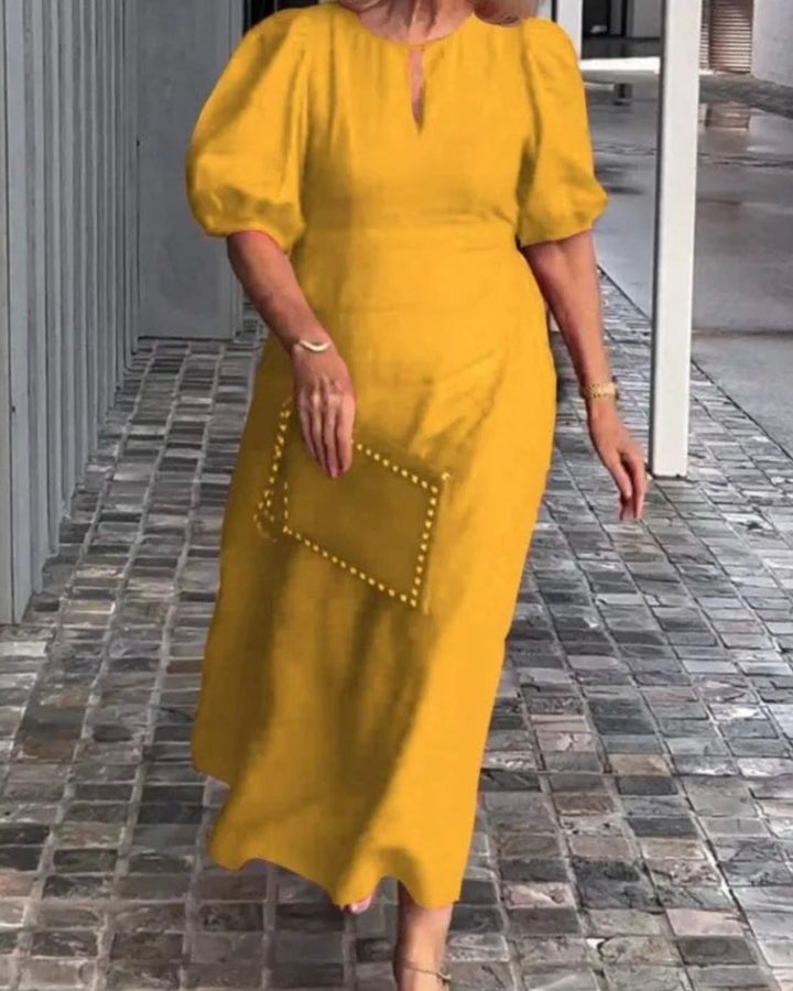 FIONA - ELEGANT DRESS OF COTTON AND LINEN ESSENCE