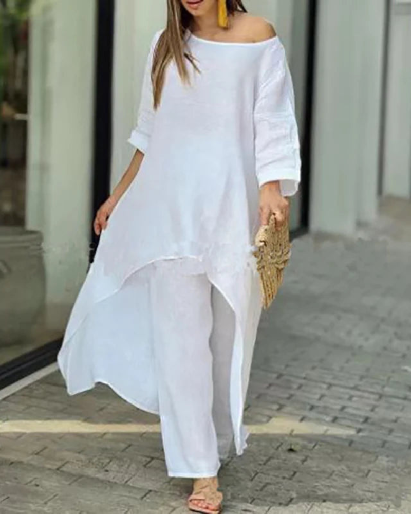 POLIAN - 2-PIECE SET IN COTTON AND LINEN