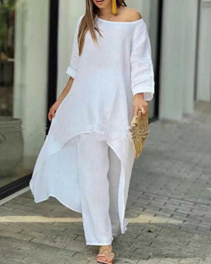 POLIAN - 2-PIECE SET IN COTTON AND LINEN