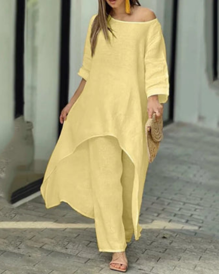 POLIAN - 2-PIECE SET IN COTTON AND LINEN