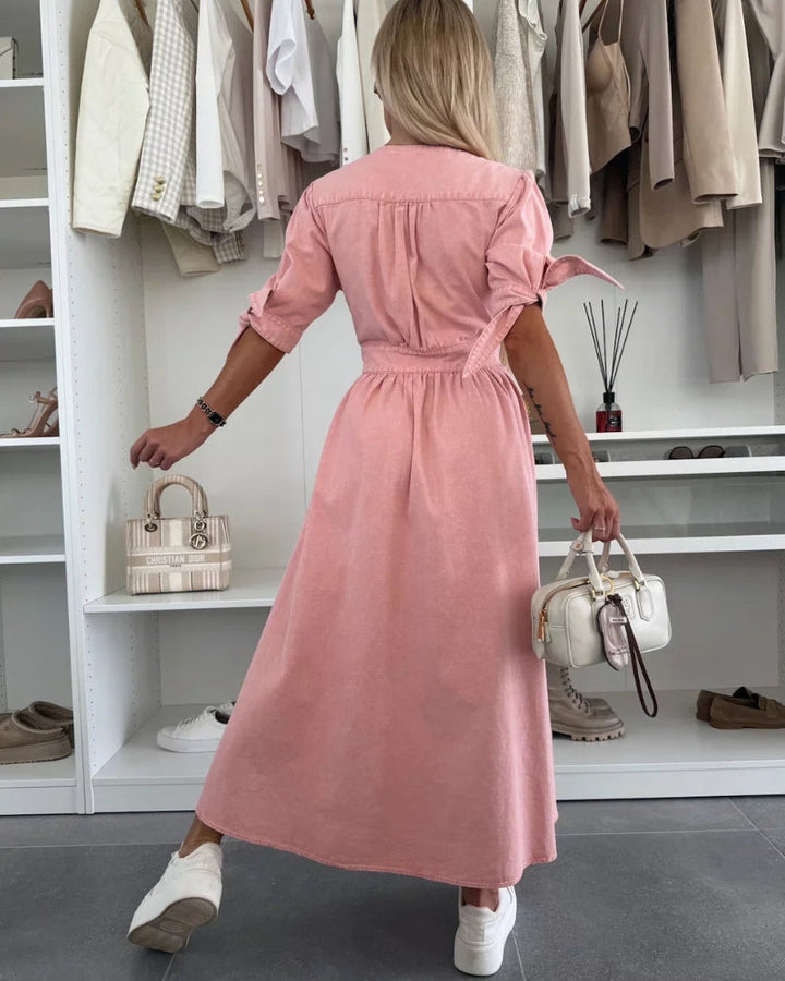 EVANIA - ELEGANT DENIM DRESS
