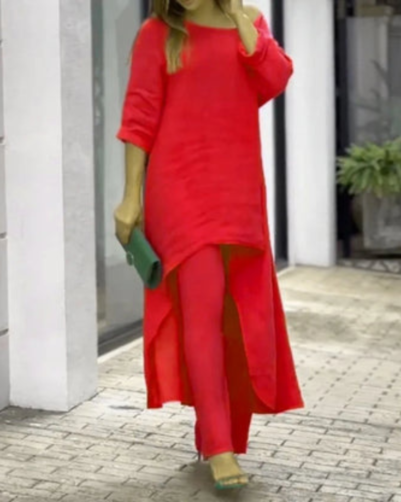 POLIAN - 2-PIECE SET IN COTTON AND LINEN