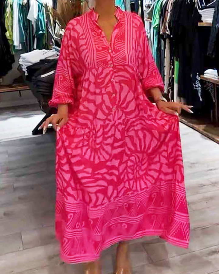 LENARA - Wide Printed Dress