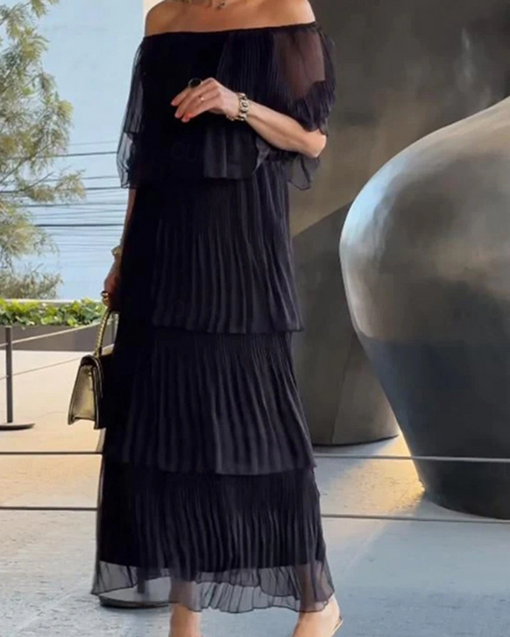 CRISINA – ELEGANT LONG DRESS IN MUSLIN