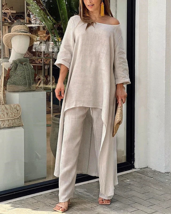 POLIAN - 2-PIECE SET IN COTTON AND LINEN