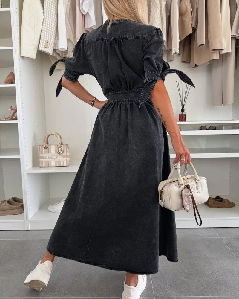 EVANIA - ELEGANT DENIM DRESS