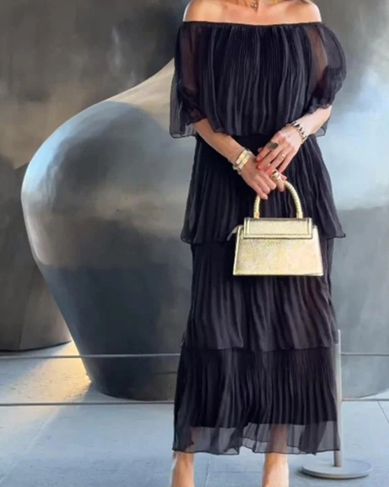 CRISINA – ELEGANT LONG DRESS IN MUSLIN