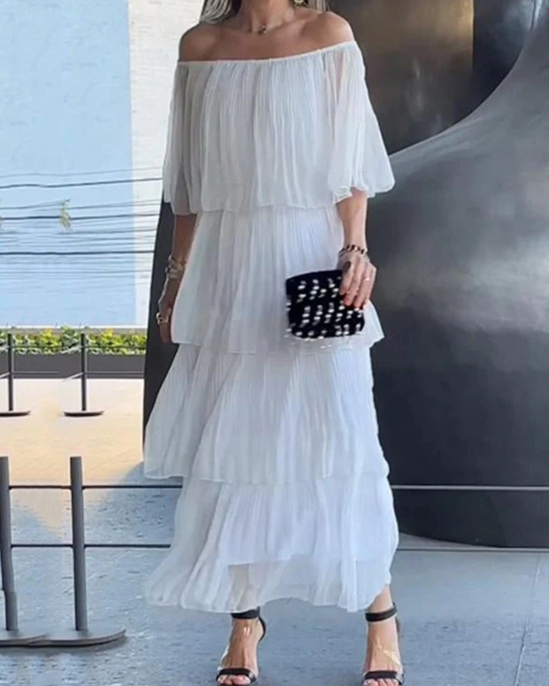 CRISINA – ELEGANT LONG DRESS IN MUSLIN
