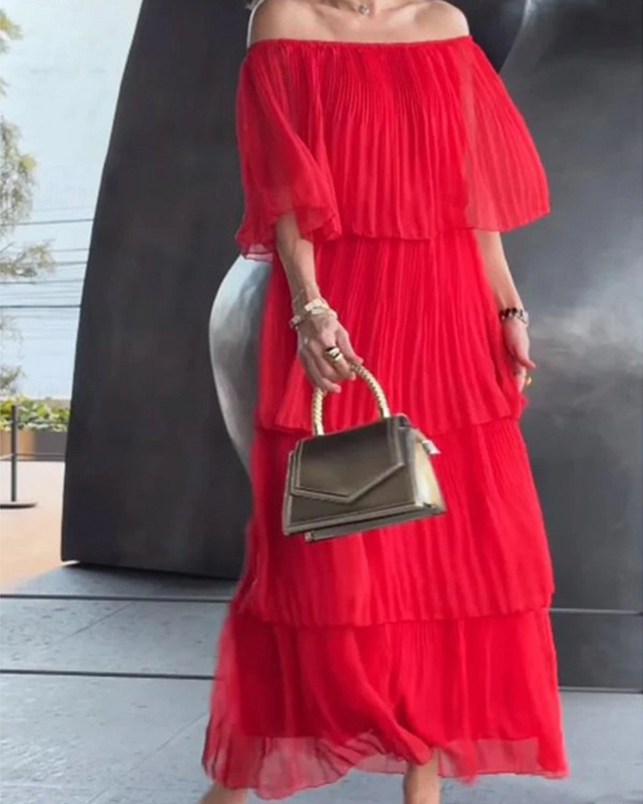 CRISINA – ELEGANT LONG DRESS IN MUSLIN