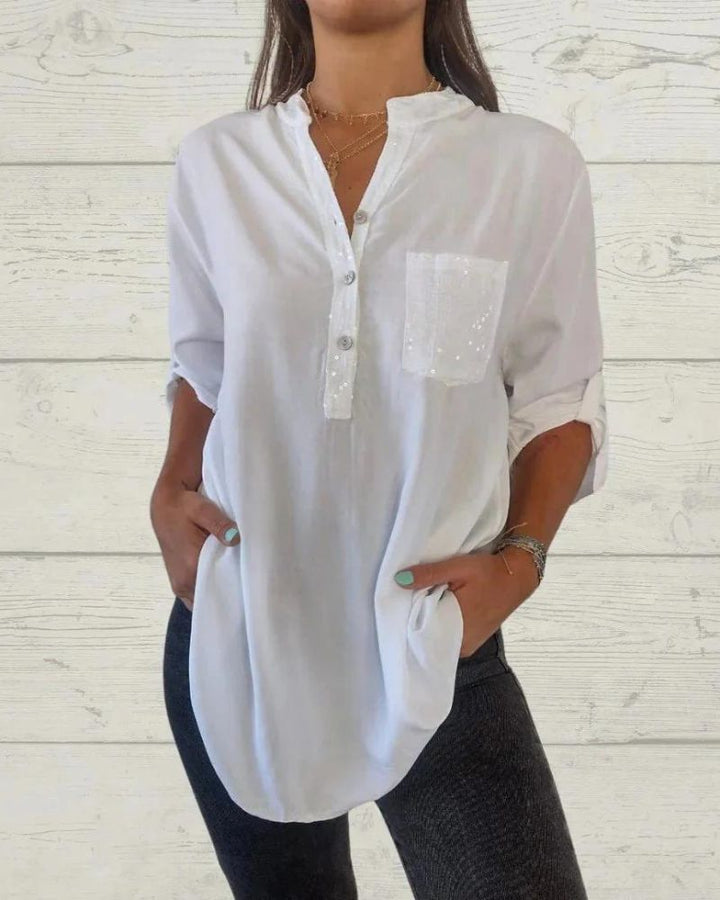 ELINE - ELEGANT V-NECK SHIRT