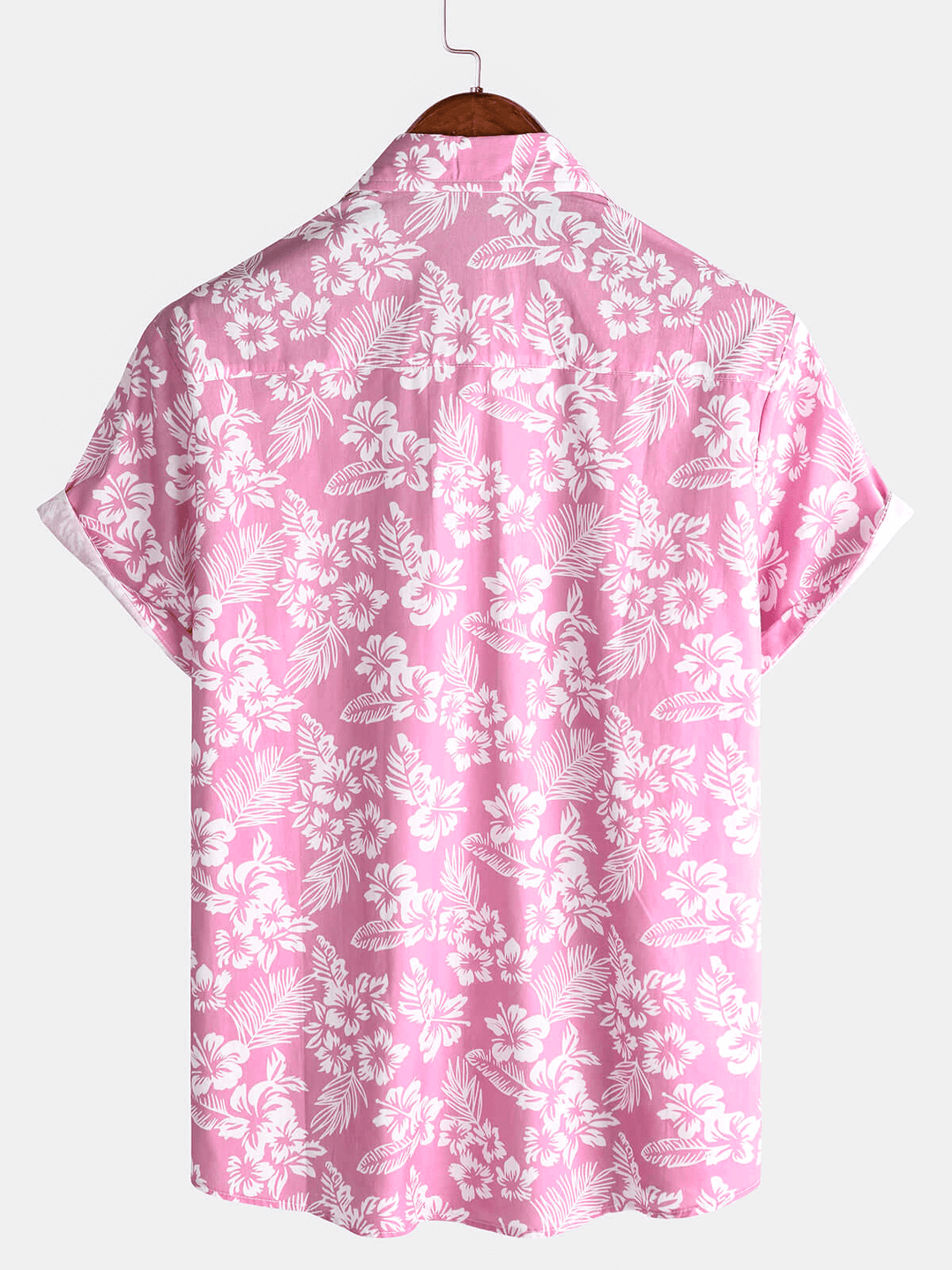 Short Sleeve Hawaiian Shirt with Floral Print