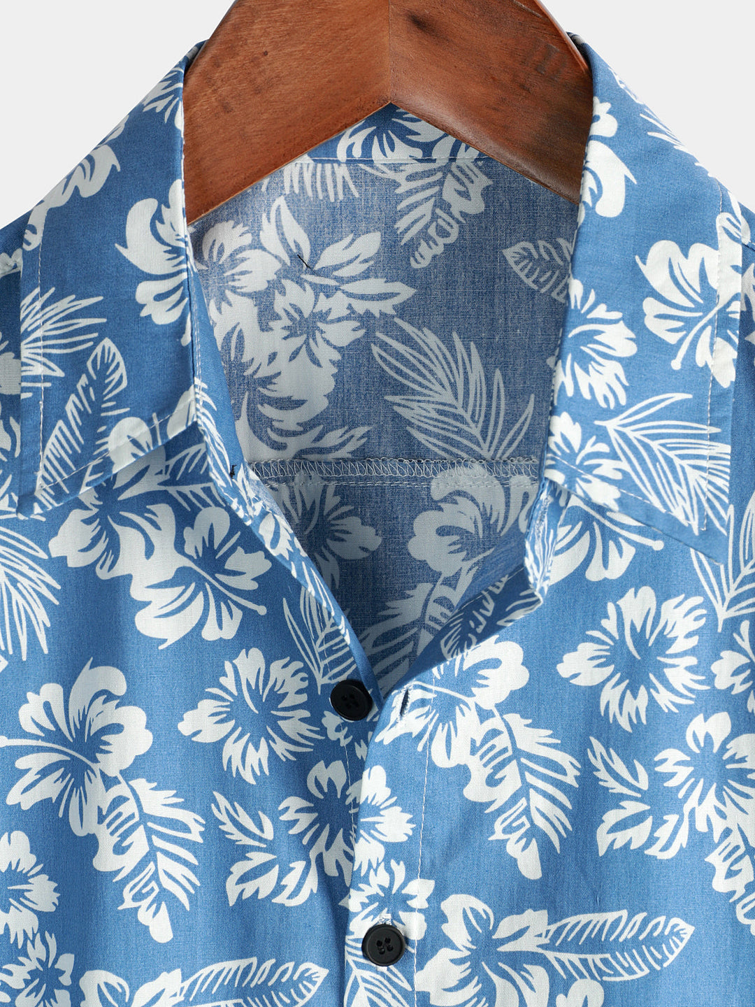 Short Sleeve Hawaiian Shirt with Floral Print