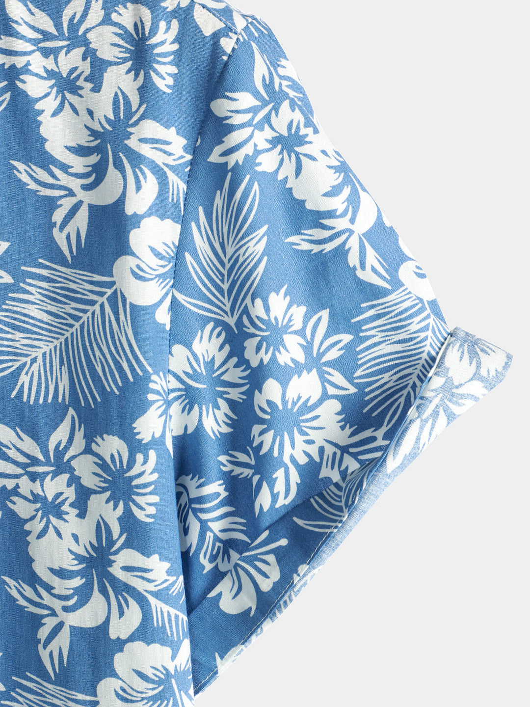 Short Sleeve Hawaiian Shirt with Floral Print