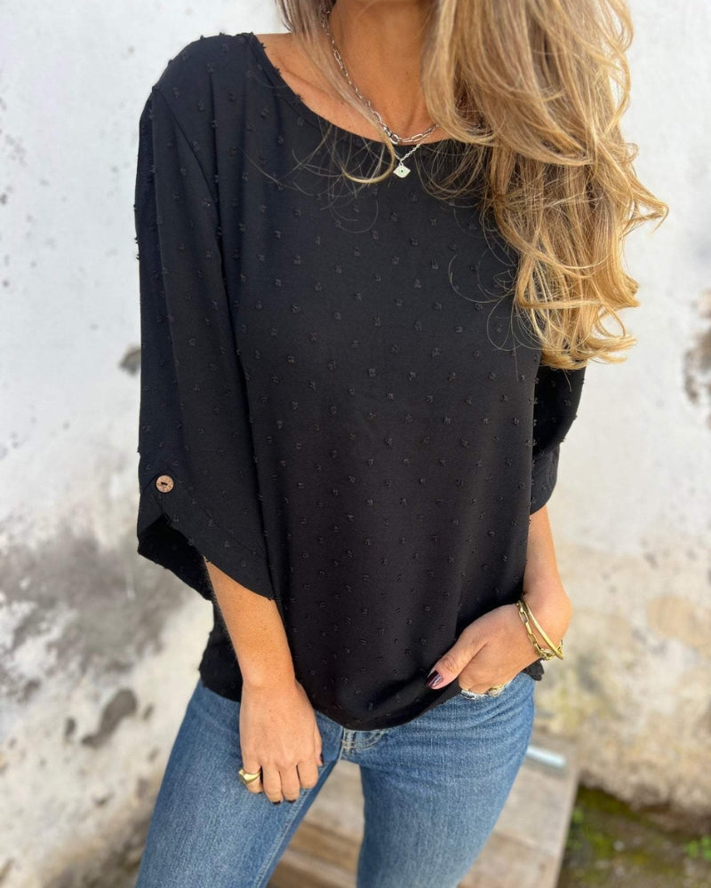 VARENA - CHIC BLOUSE IN JACQUARD CHIFFON