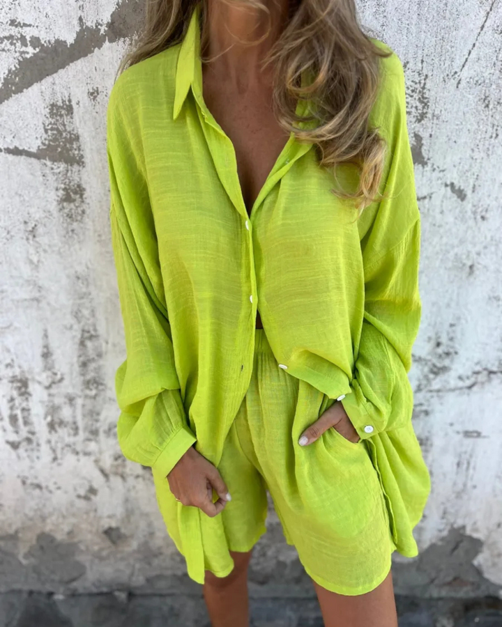 IZELA - CASUAL SHIRT AND SHORT SET