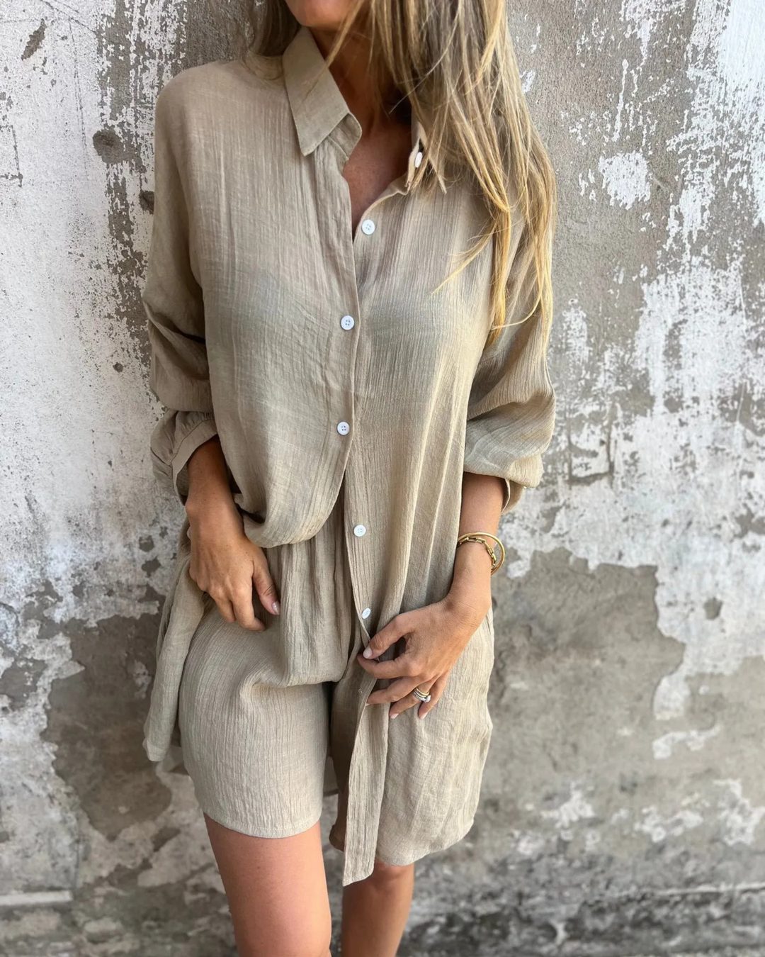 IZELA - CASUAL SHIRT AND SHORT SET