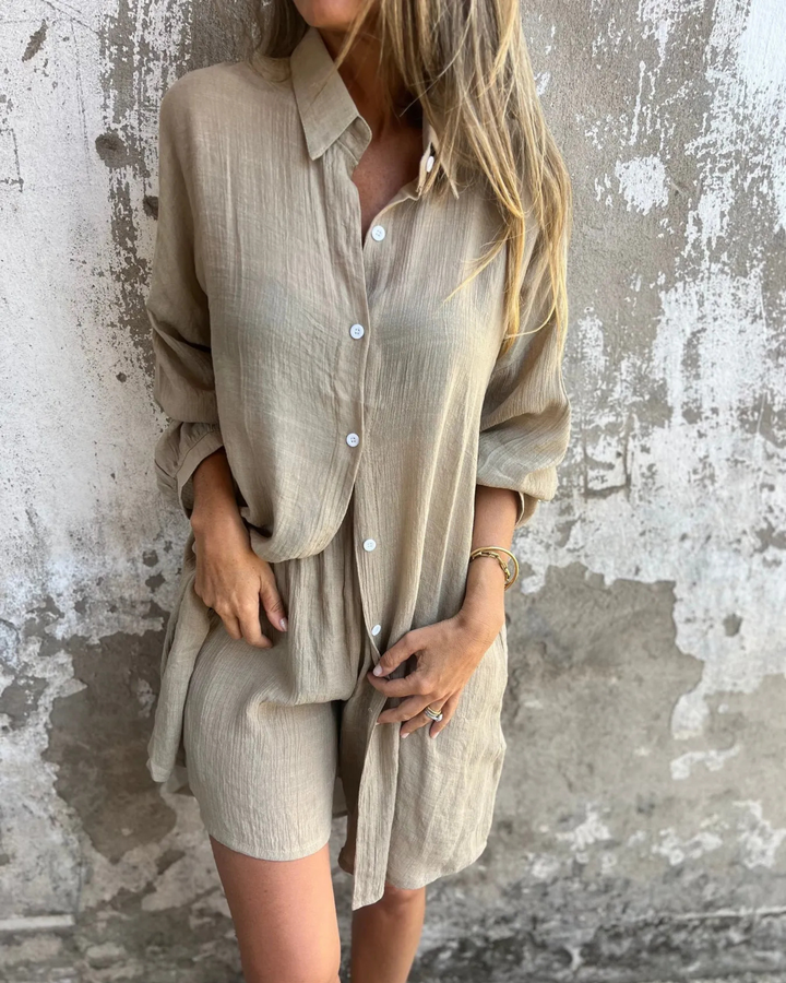 IZELA - CASUAL SHIRT AND SHORT SET