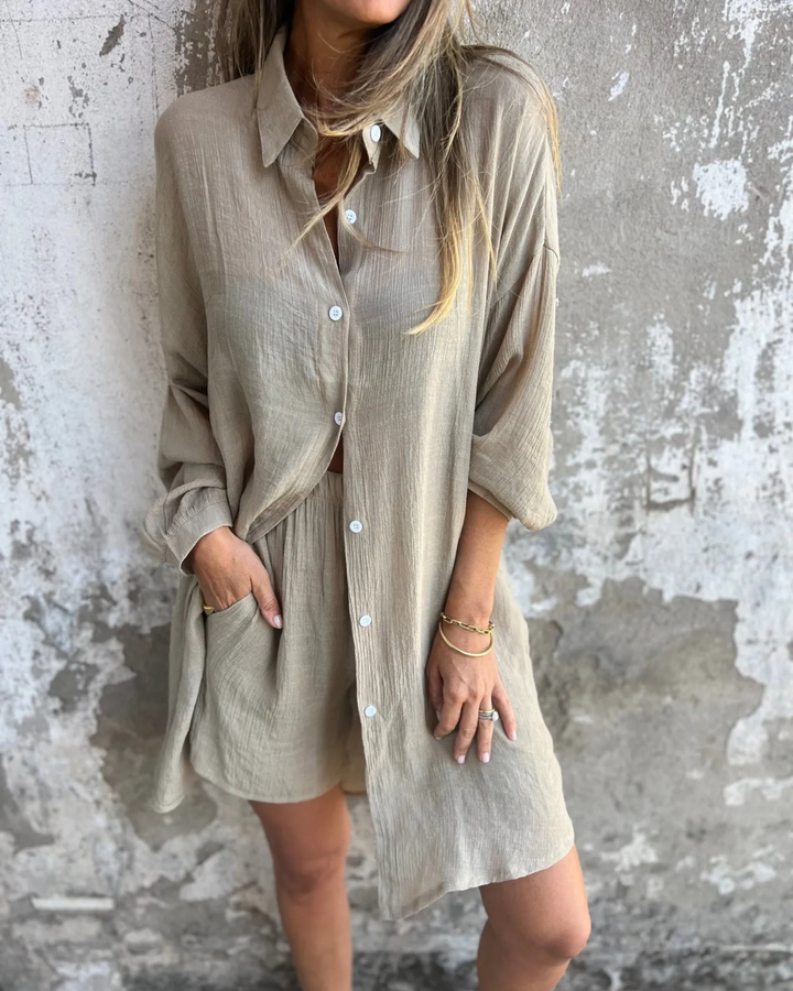 IZELA - CASUAL SHIRT AND SHORT SET