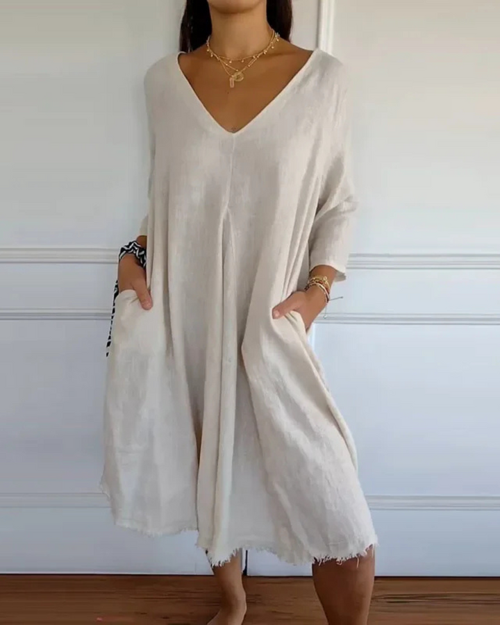 TERESA - COMFORT DRESS WITH 3/4 SLEEVES