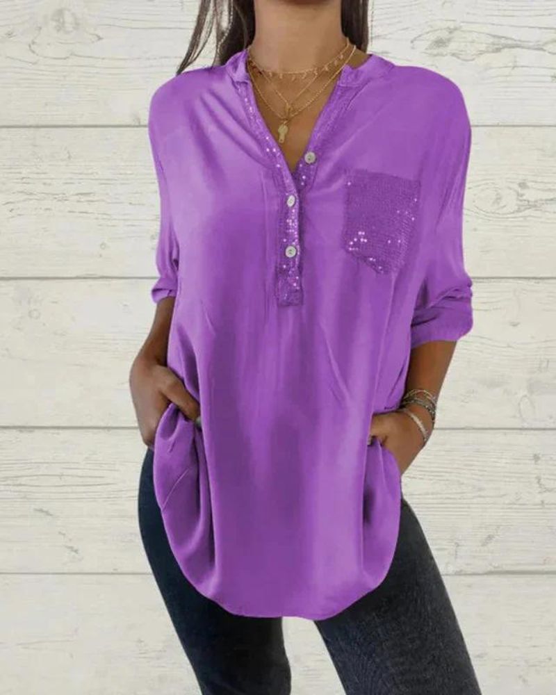 ELINE - ELEGANT V-NECK SHIRT