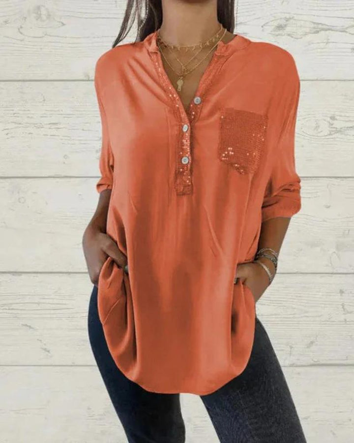 ELINE - ELEGANT V-NECK SHIRT
