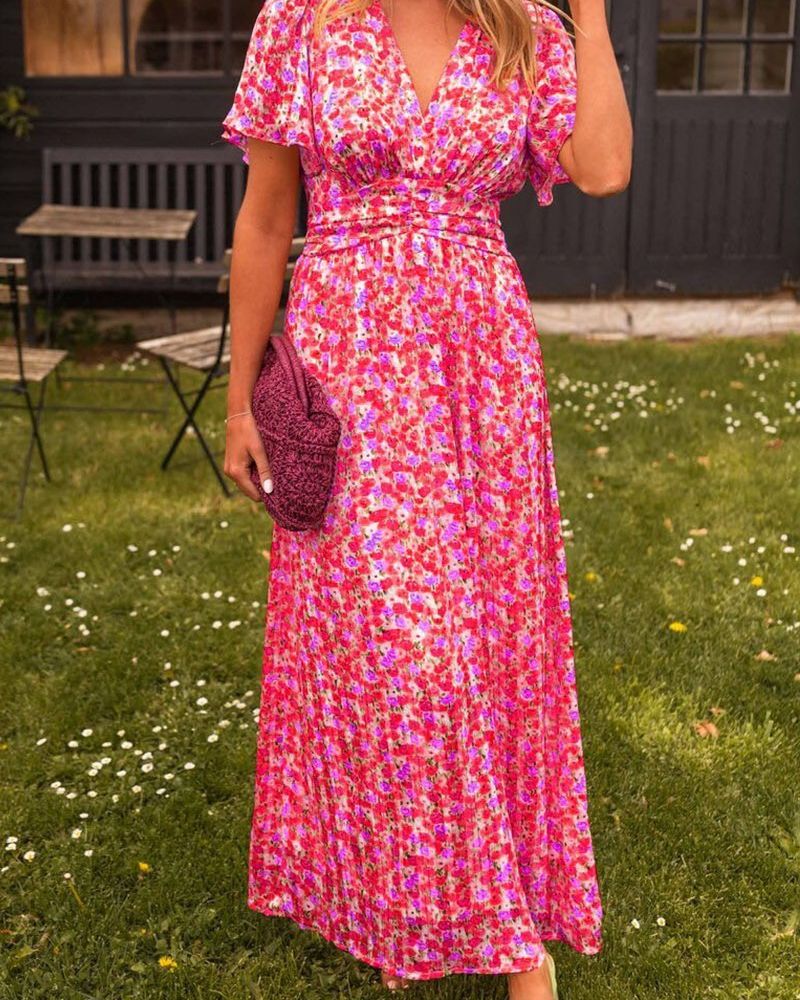 SEVILLA – Long Dress for Women with V-Neck