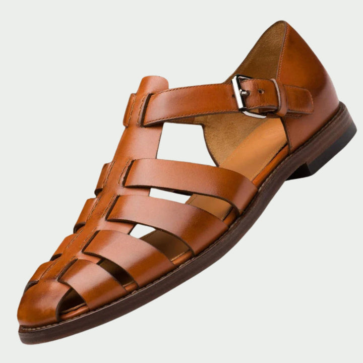 GIORDANO|LEATHER GLADIATOR SANDALS