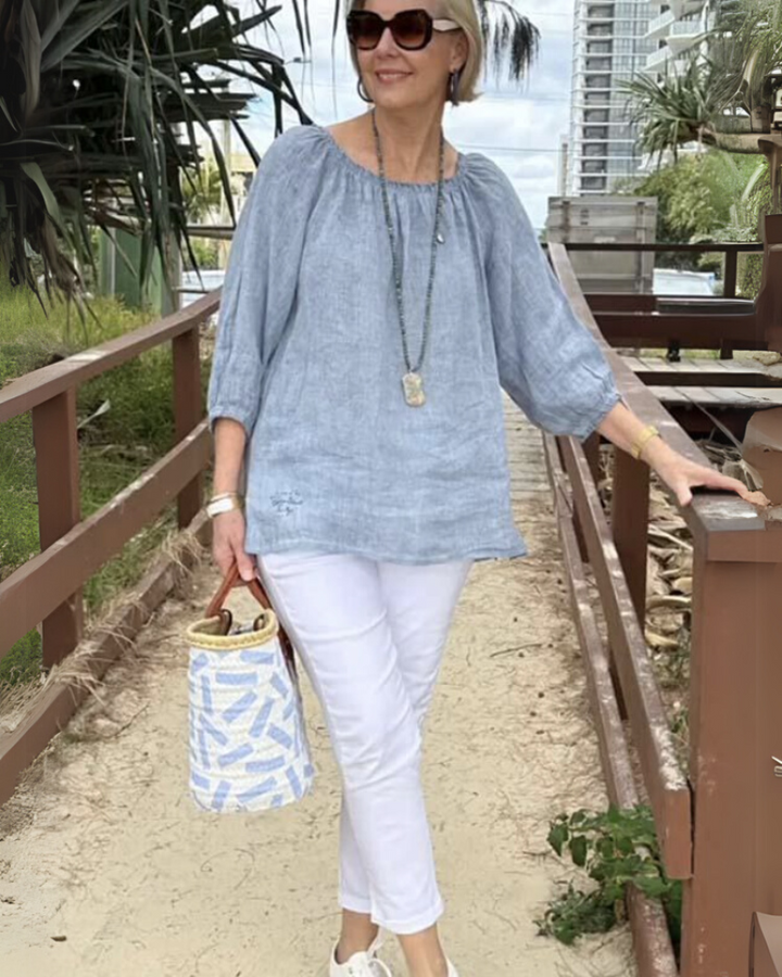 DANIA - COTTON AND LINEN SHIRT