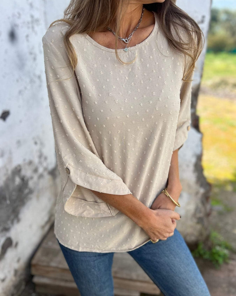 VARENA - CHIC BLOUSE IN JACQUARD CHIFFON