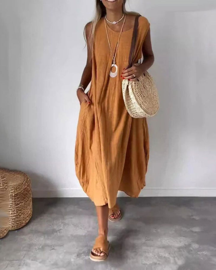 BLOME – MIDI SLEEVELESS BOHO DRESS