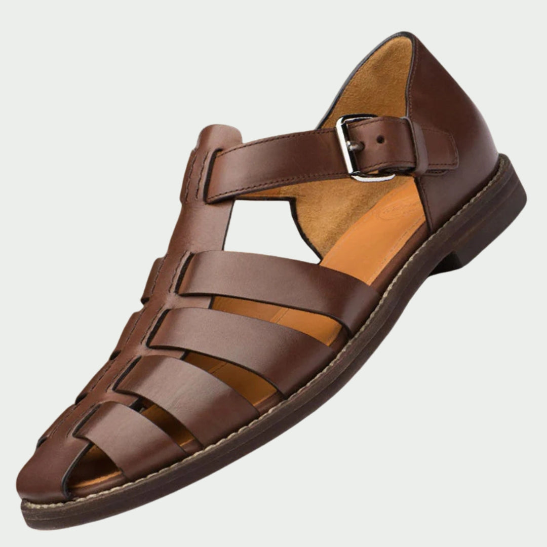 GIORDANO|LEATHER GLADIATOR SANDALS