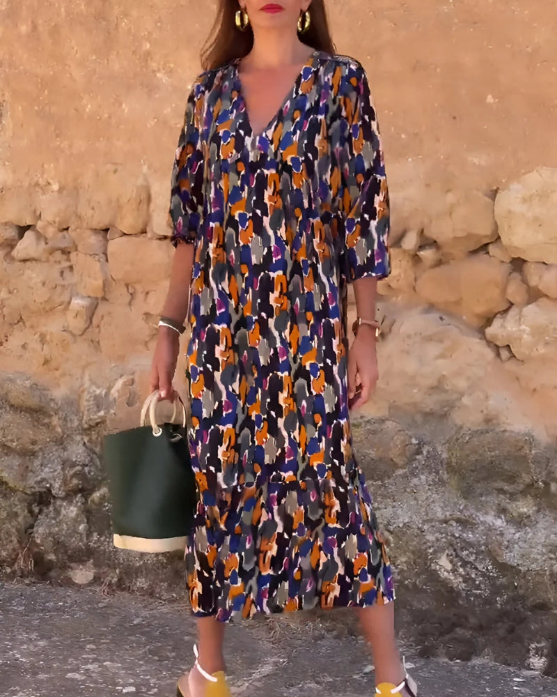 ASIRA - Printed Bohemian Dress
