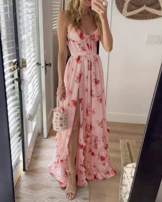 Fiorella Floral Split Maxi Dress
