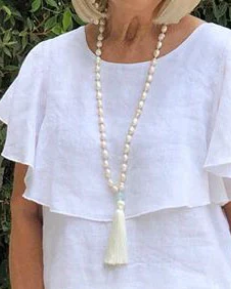 ARESI – BOHEMIAN DRESS WITH RUFFLES