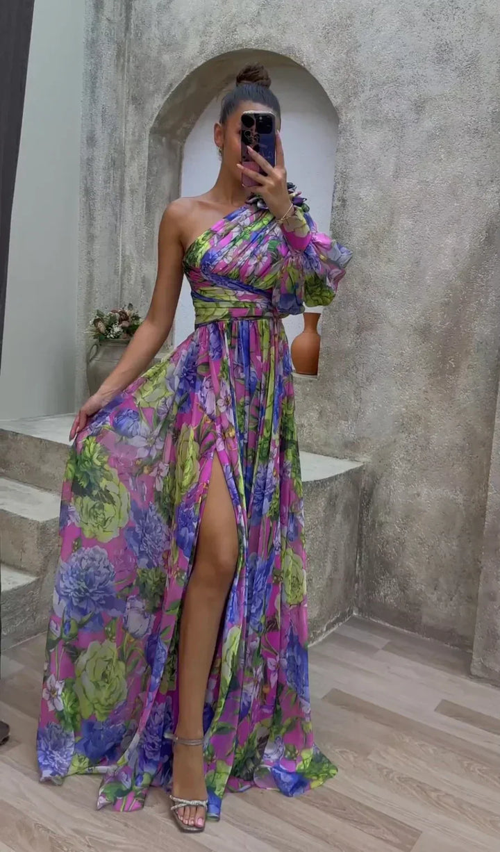 Léonie™ Flowy One-Shoulder Dress