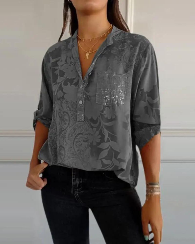 DARYA - TOP WITH POCKETS IN FLORAL PRINT