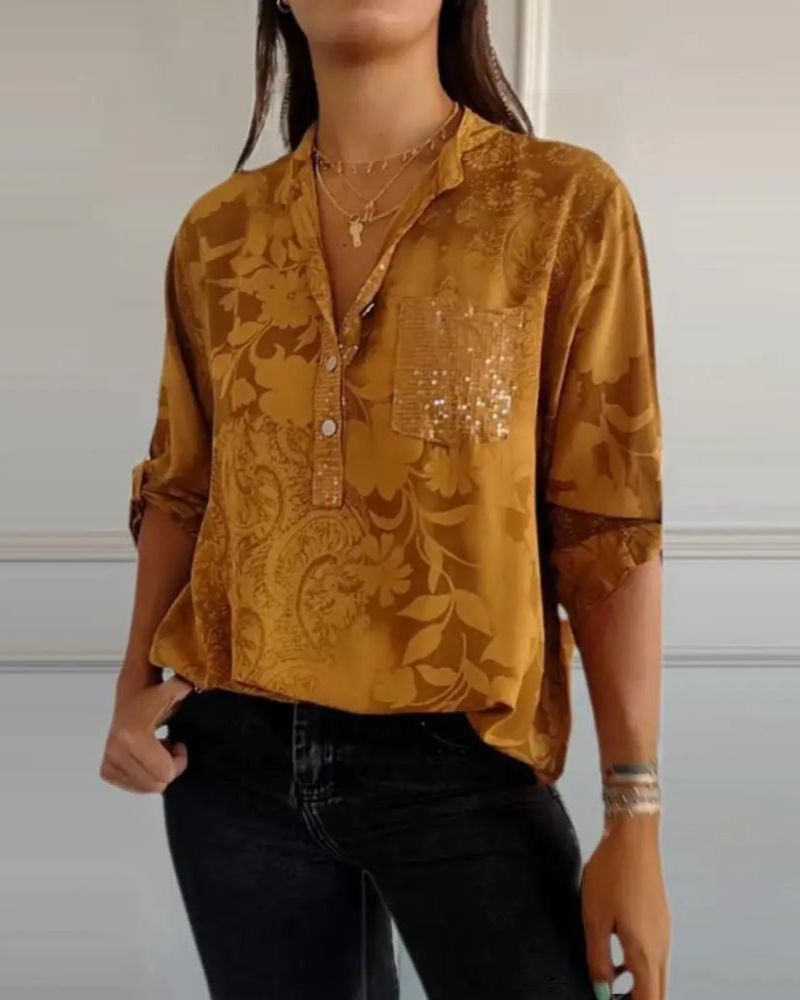DARYA - TOP WITH POCKETS IN FLORAL PRINT