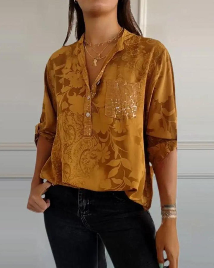 DARYA - TOP WITH POCKETS IN FLORAL PRINT
