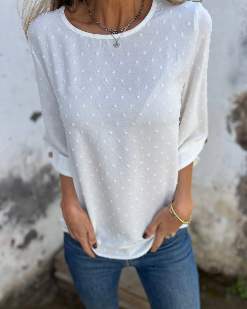 VARENA - CHIC BLOUSE IN JACQUARD CHIFFON