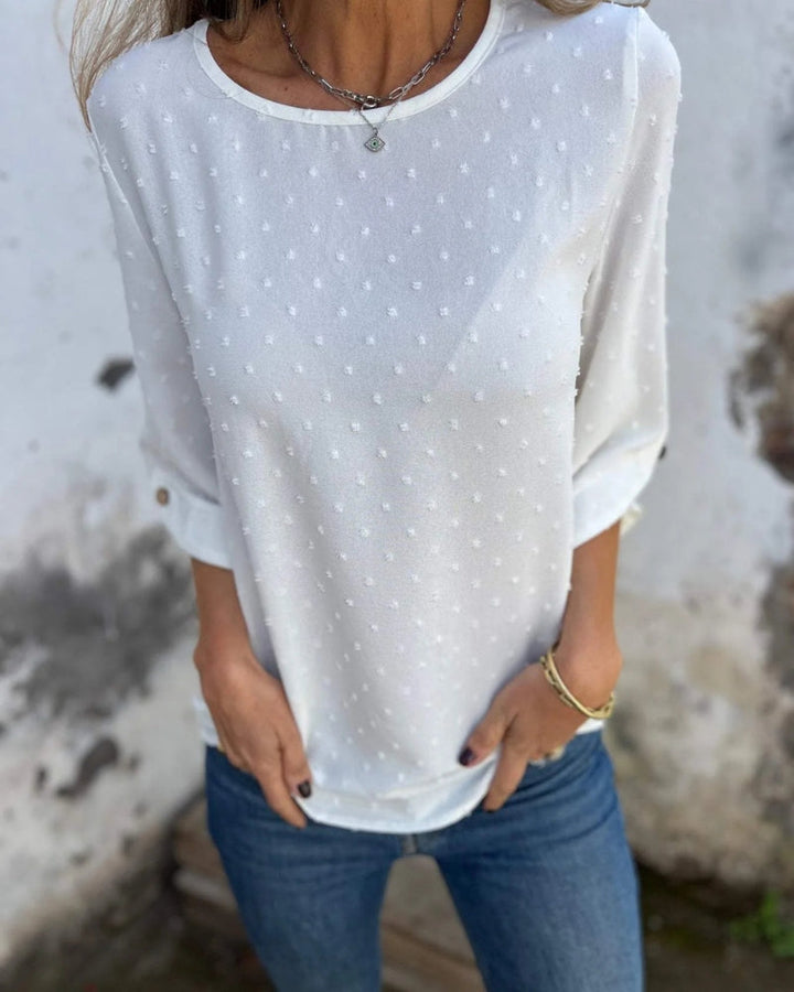 VARENA - CHIC BLOUSE IN JACQUARD CHIFFON
