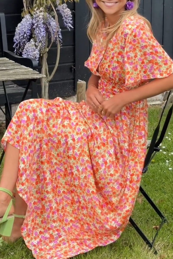 Sandra Chic V-Neck Maxi Dress