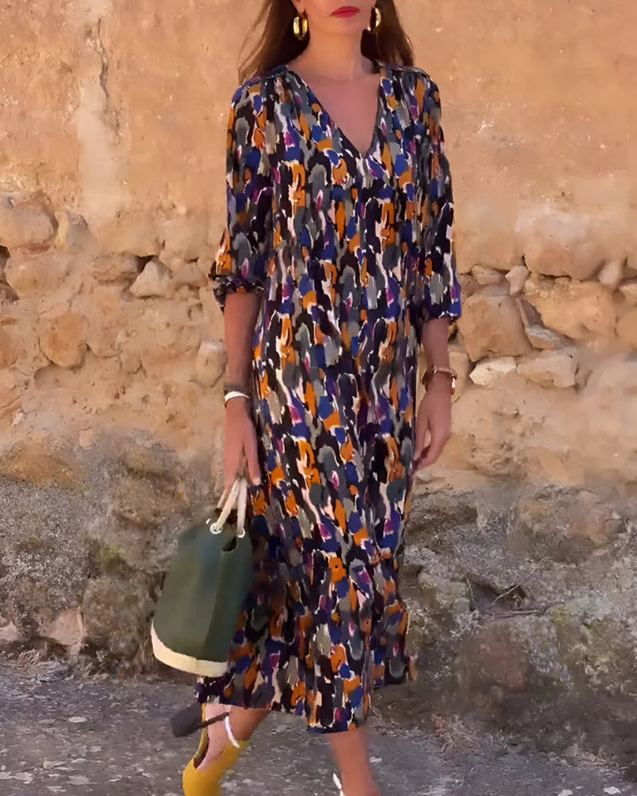 ASIRA - Printed Bohemian Dress